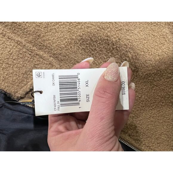 Michael Kors NWT Zip Front Wool Jacket Dark Camel XXL - Picture 8 of 8